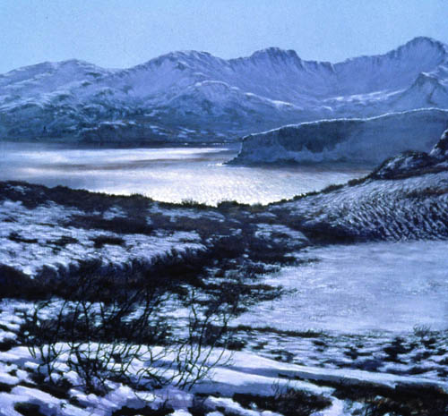 Danger Point Chignik Alaska image,  David Rosenthal Oil Painting Cordova Alaska